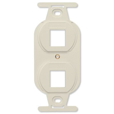 Leviton QuickPort Duplex 106 Decora Insert, 2-Port, Light Almond